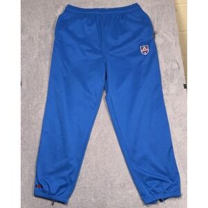 VTG Akademiks Pants Mens 3XL Blue Track Stadium Division Zip Ankle Joggers Judo